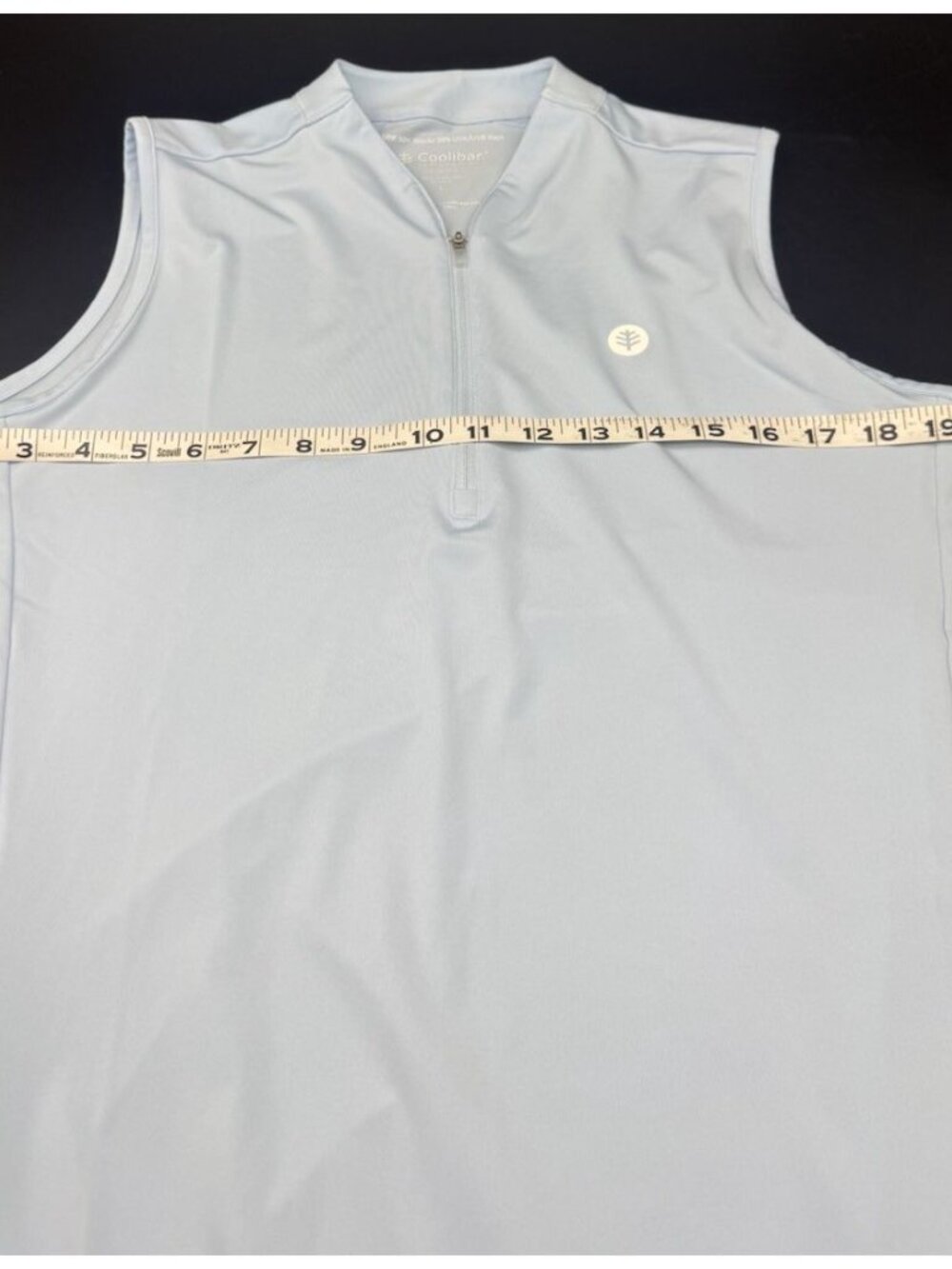 Coolibar Blue Backspin Golf Sleeveless Dress L NEW UPF 50+ Stretch Lightweight - Picture 10 of 10
